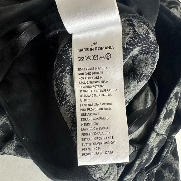 Vivienne Westwood 243208 Womens Tapered Pants Grey/Black Leopard Size 38